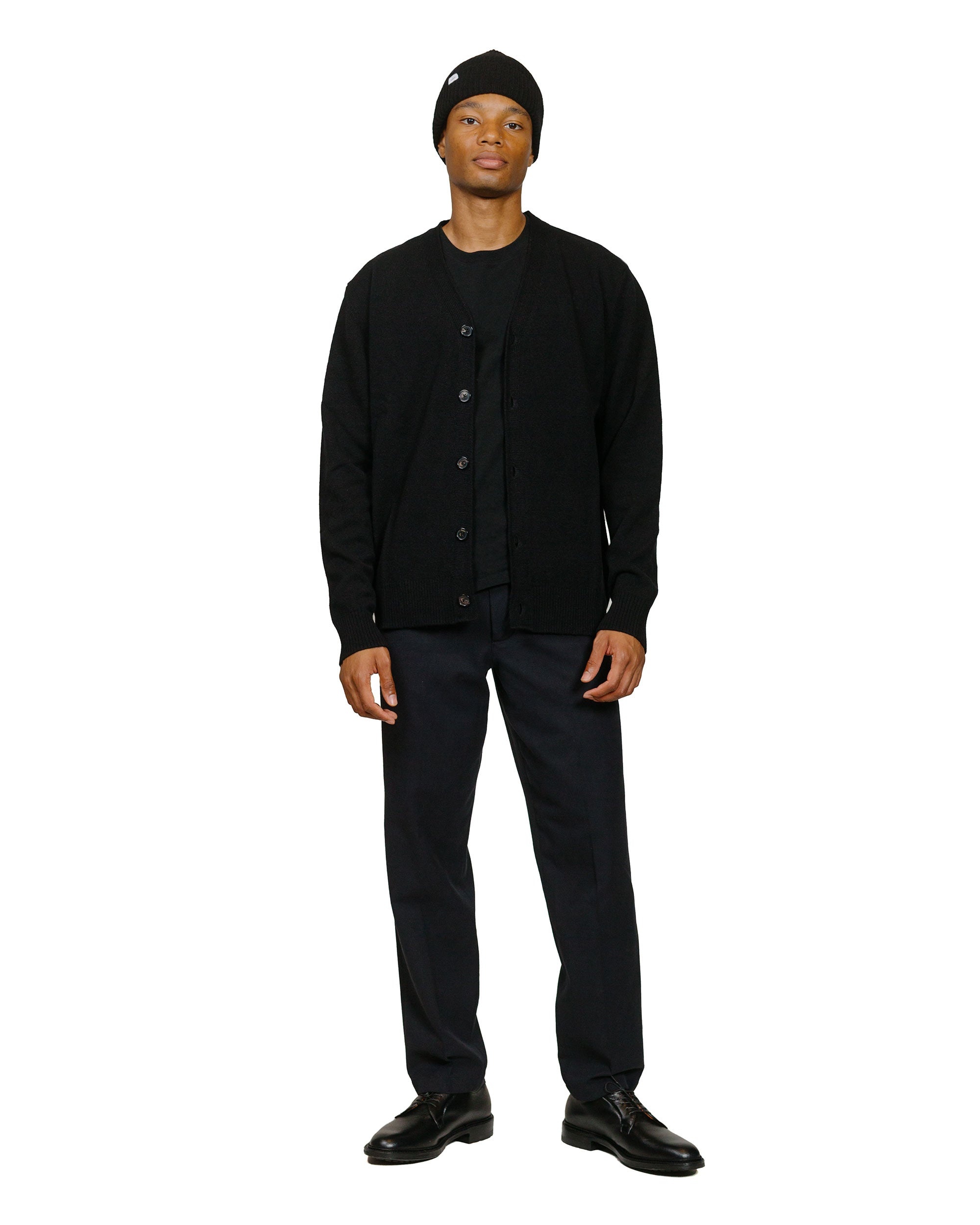 Standard Merino Lambswool Cardigan Black - 4