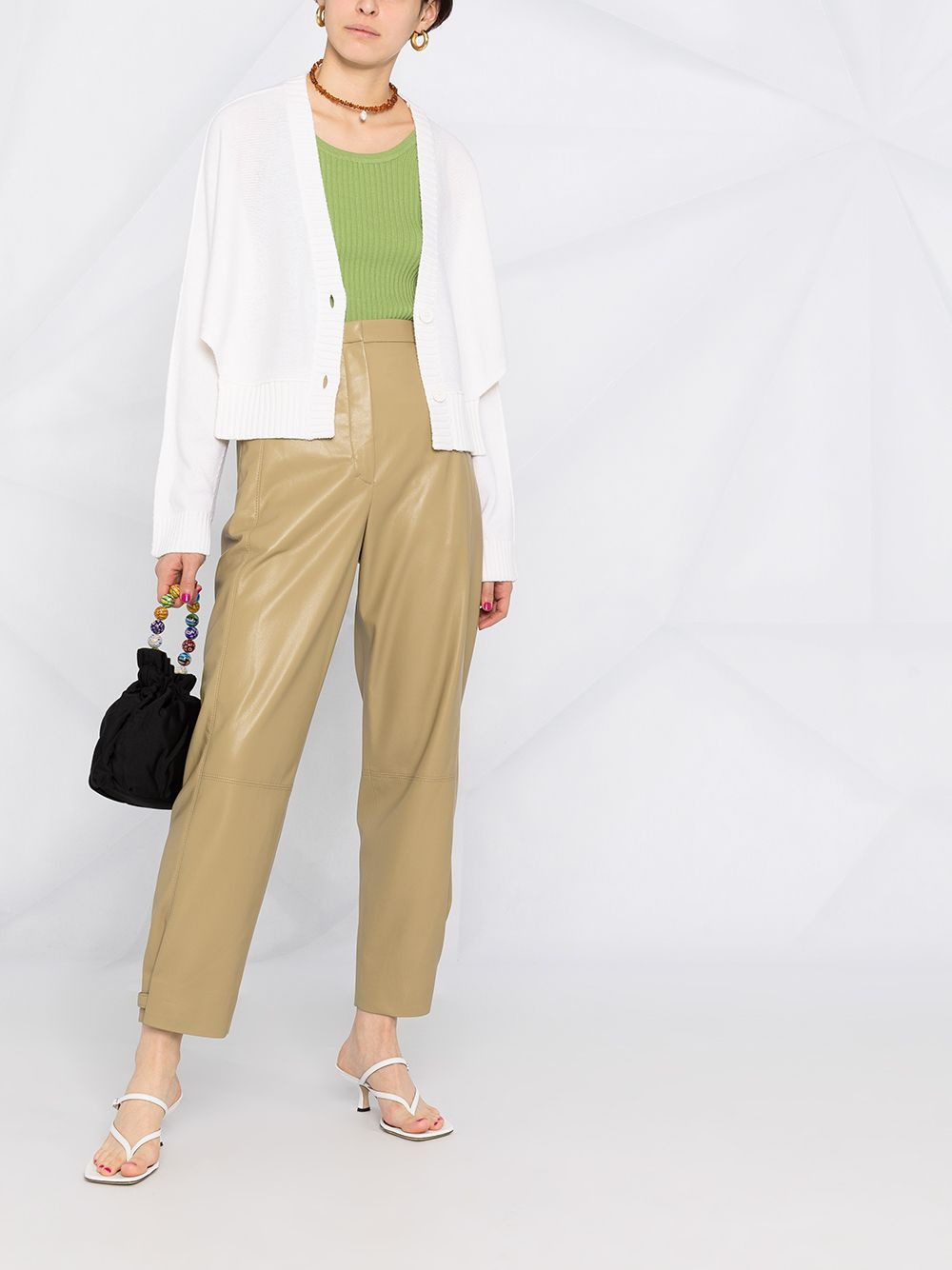 V-neck open-side cardigan - 2