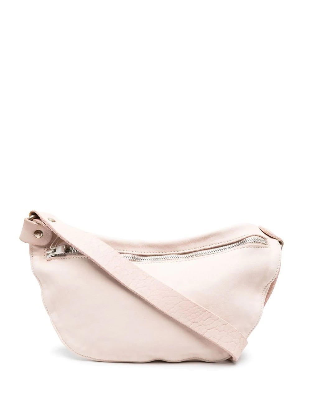 zipped leather shoulder bag - 1