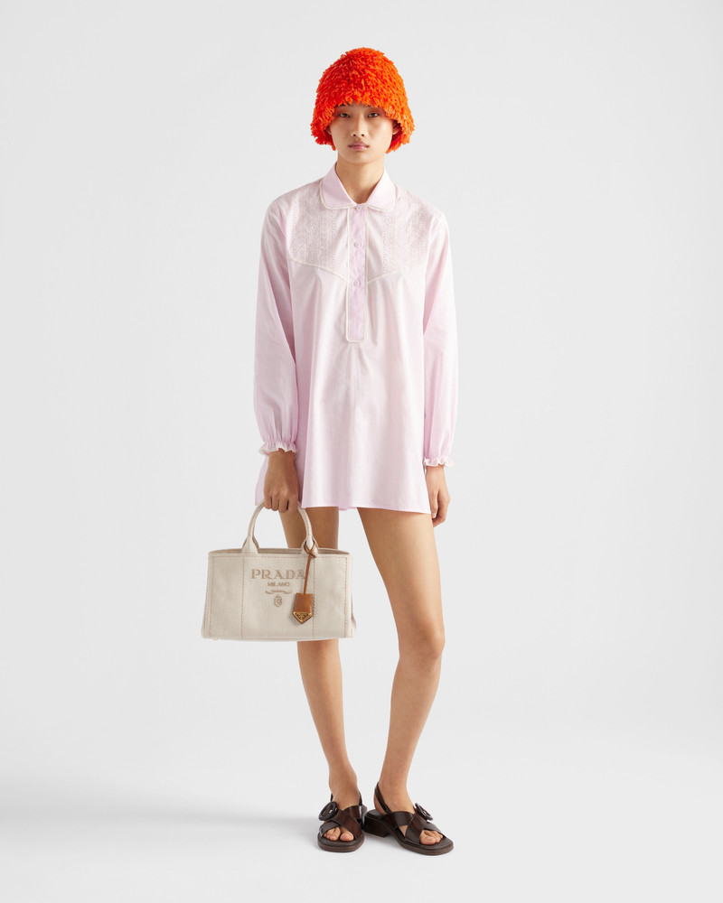 Prada Large linen blend handbag outlook