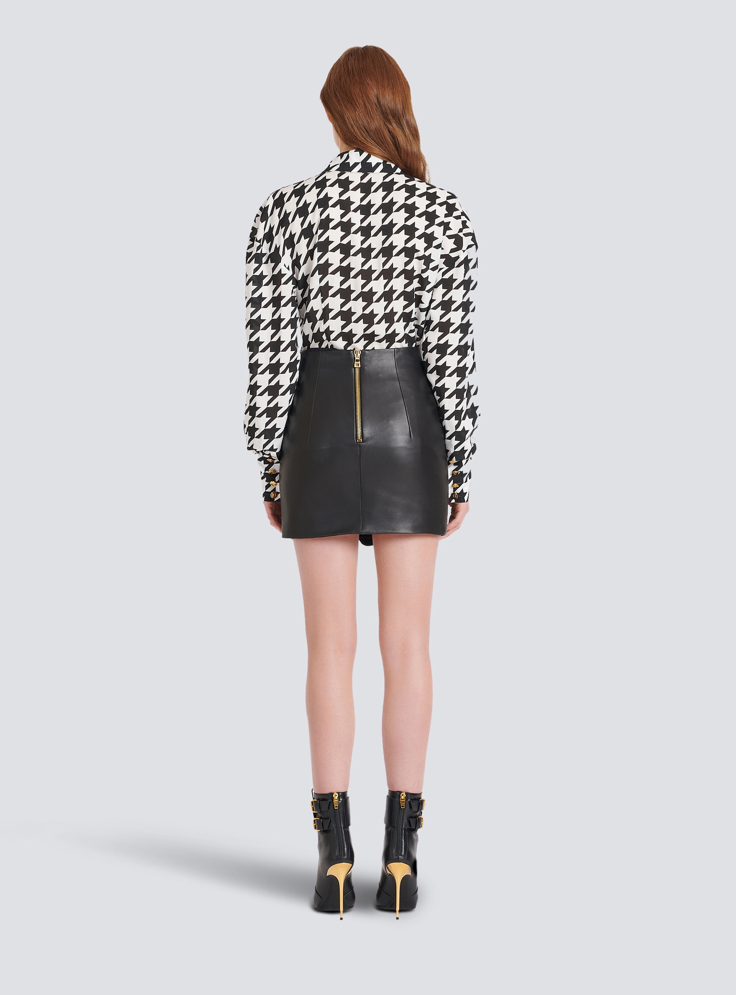 Short leather skirt - 4