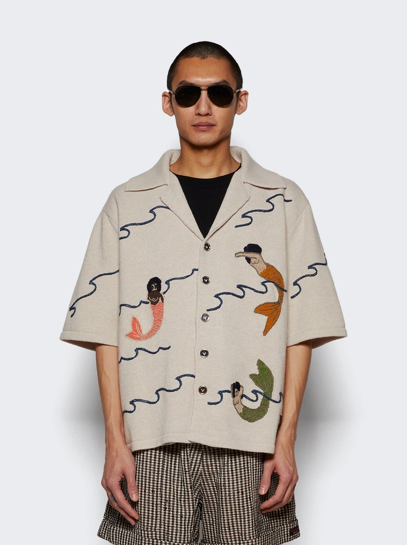 Bottega Veneta Mermaid Shirt Dove And Multicolor outlook