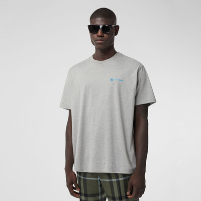 Burberry Slogan Print Cotton Oversized T-shirt outlook