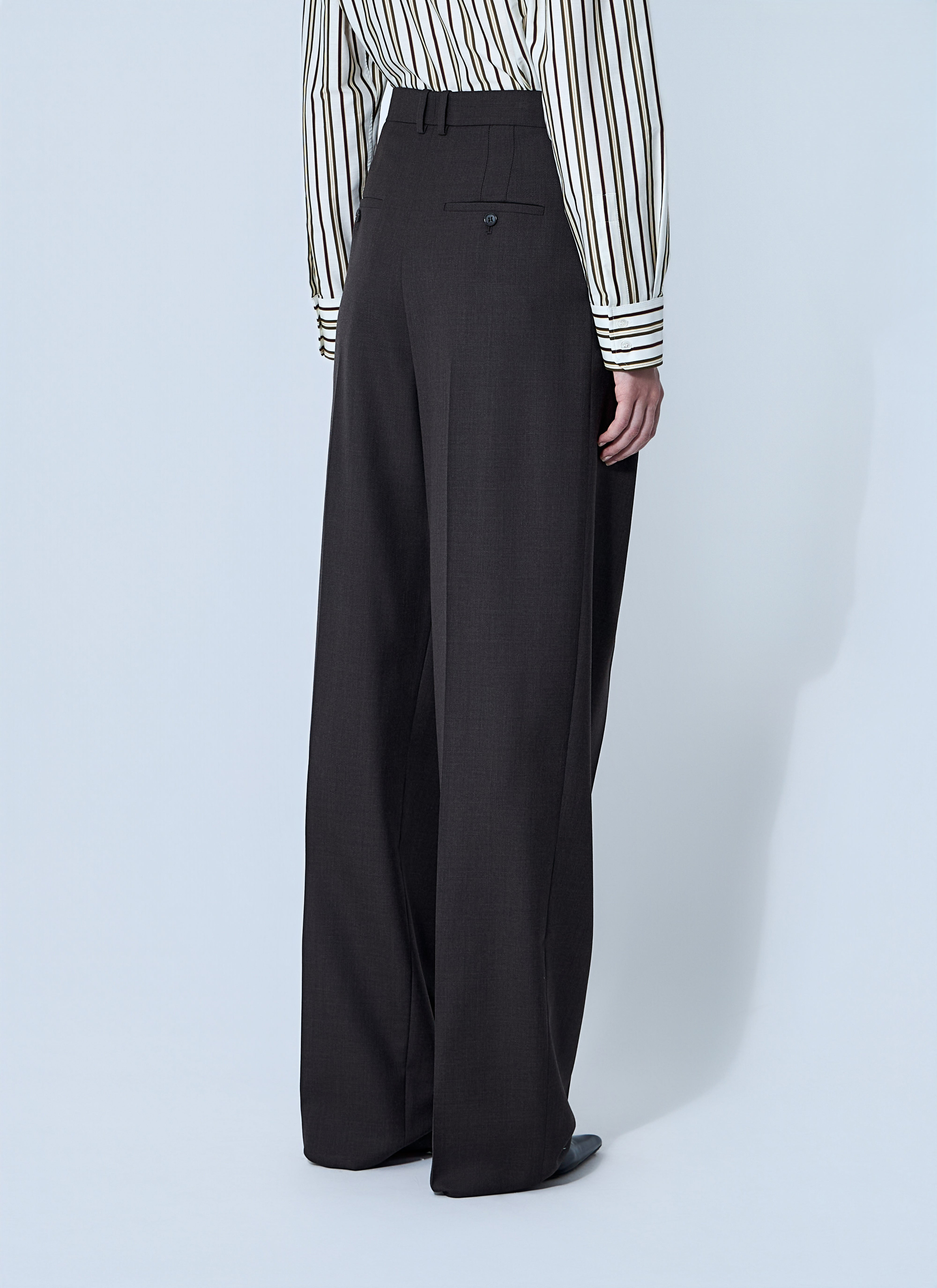 Saint Laurent Women Wool Chiné Pants - 4