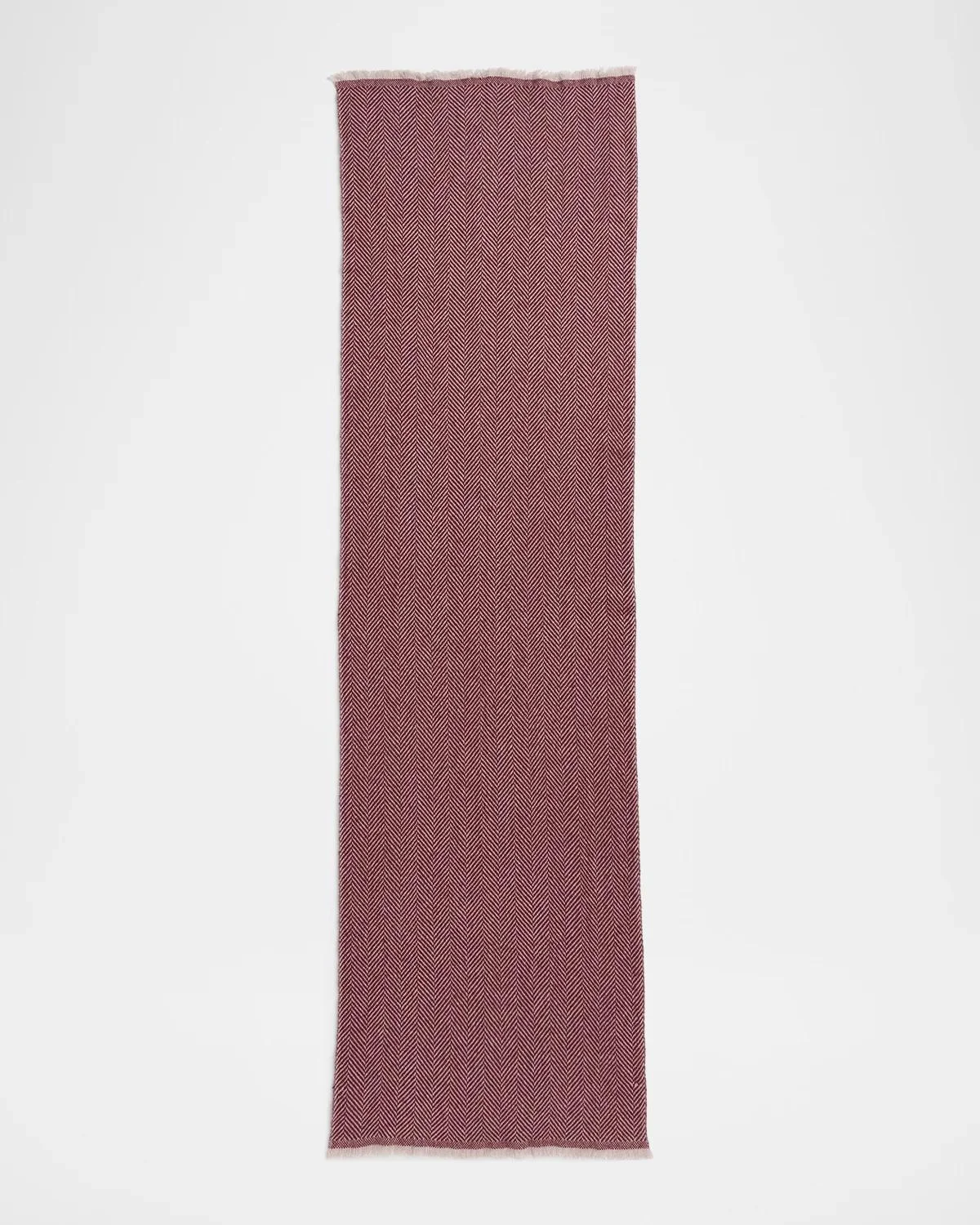 Men's Cashmere Herringbone Scarf - 1