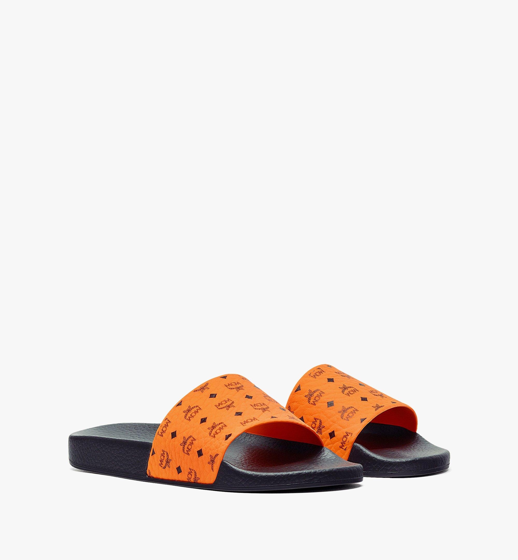 MCM Men s Visetos Rubber Slides REVERSIBLE
