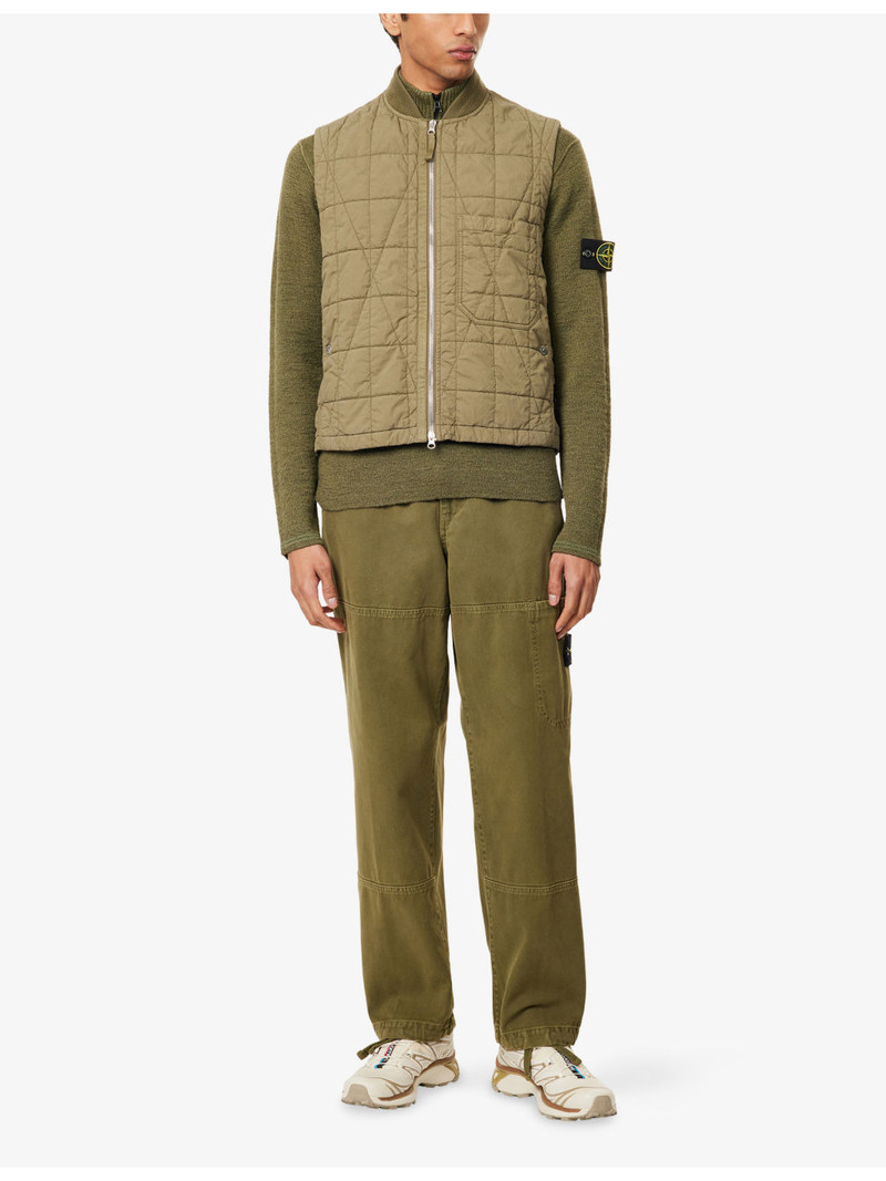 Stone Island Drawstring Straight-Leg Cotton Trousers outlook