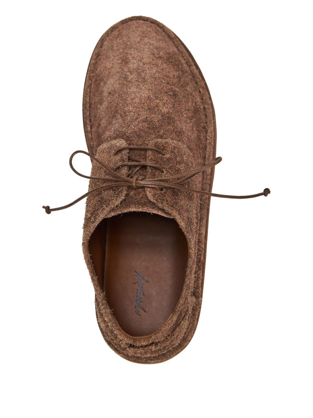 lace-up suede derby shoes - 3