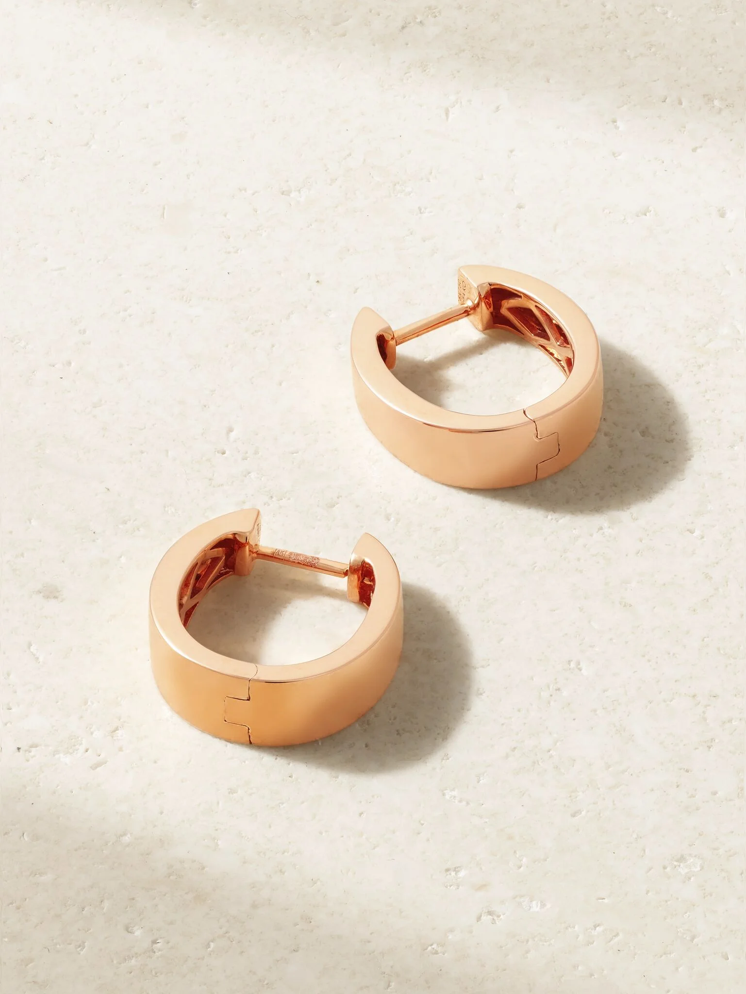 Small Meryl 18-karat rose gold hoop earrings Gold - 1