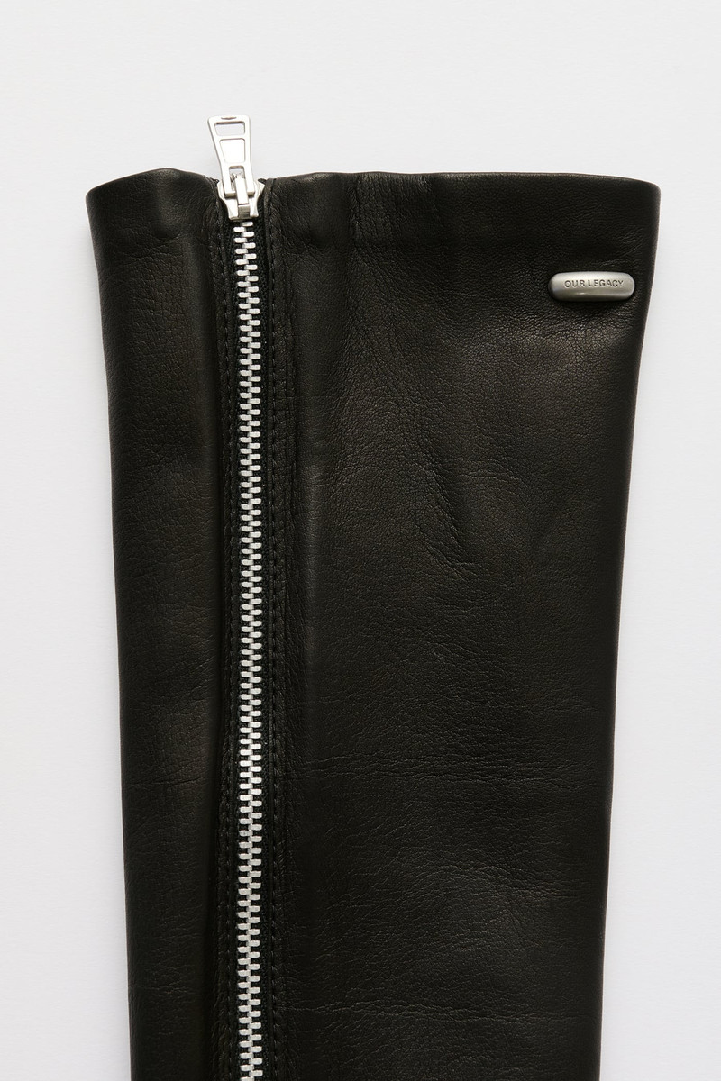 Our Legacy Zipped Dining Glove Black Nappa outlook