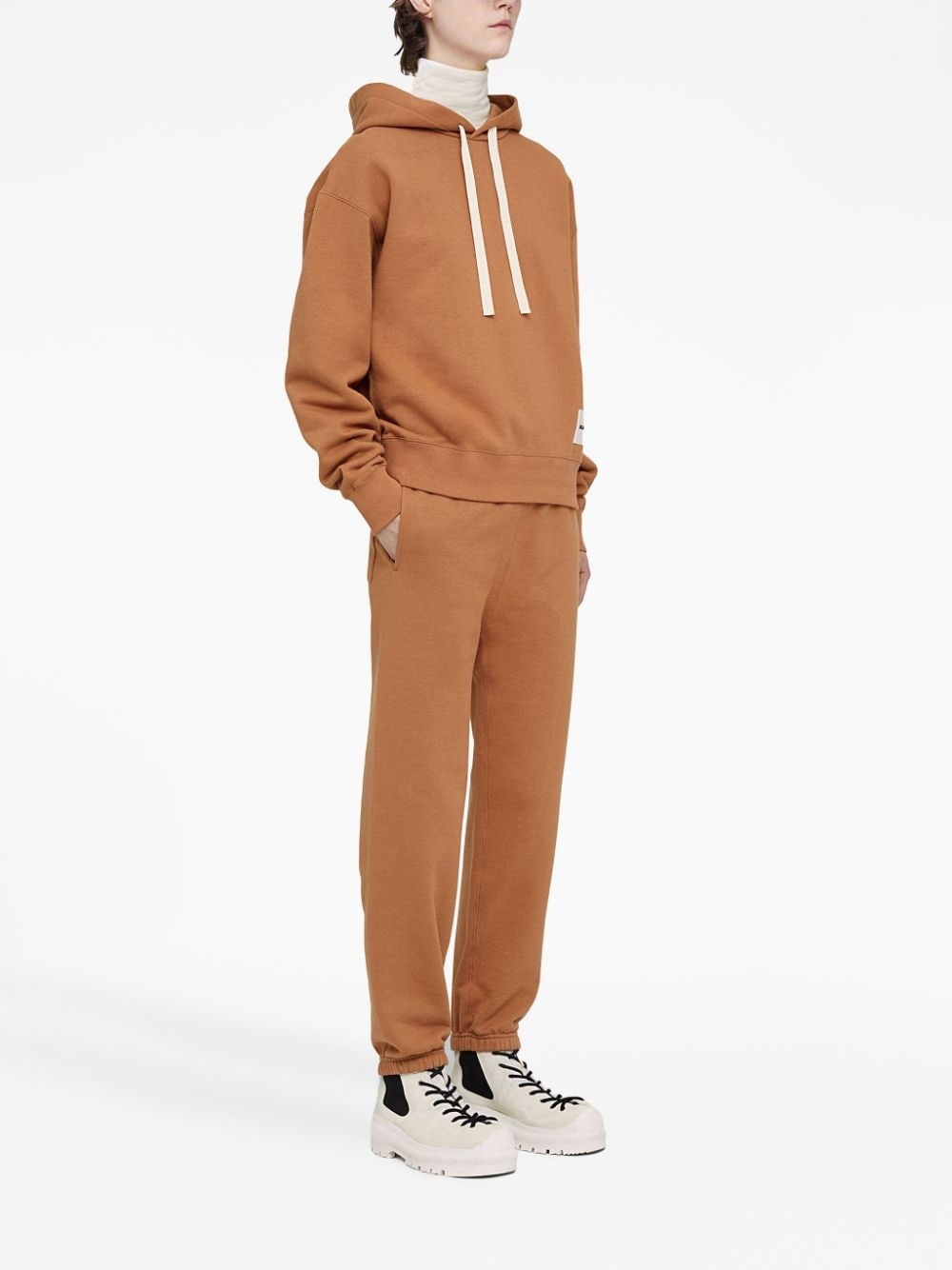 cotton drawstring track pants - 3