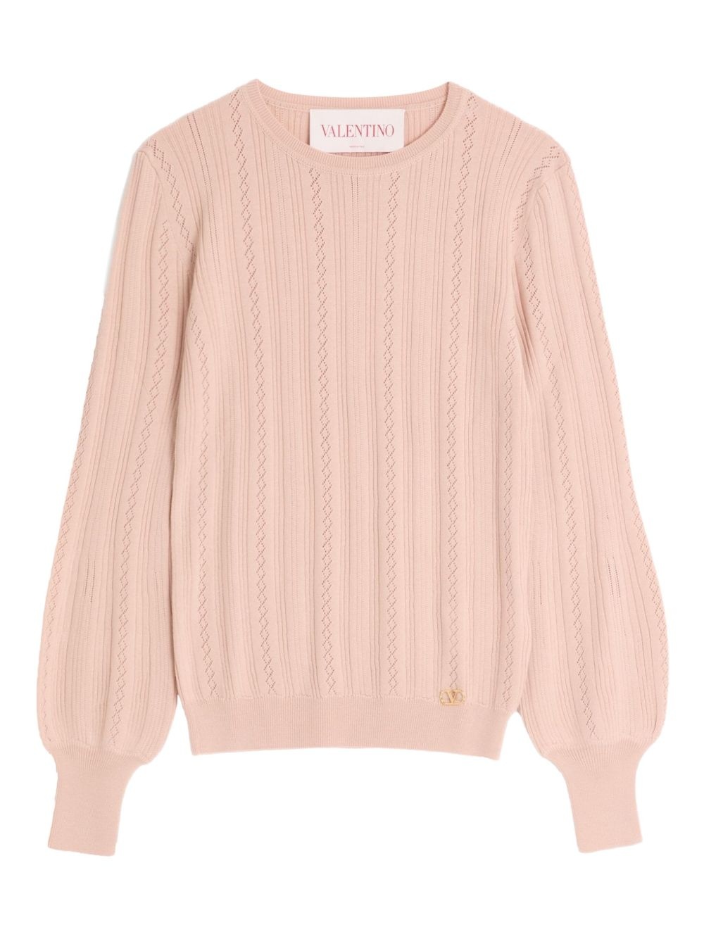 VLogo Signature ribbed sweater - 1