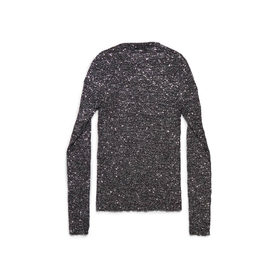 Women's Fitted Sweater in Black - 2