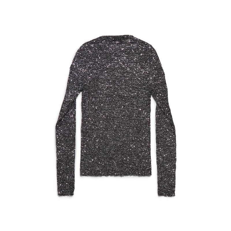BALENCIAGA Women's Fitted Sweater in Black outlook