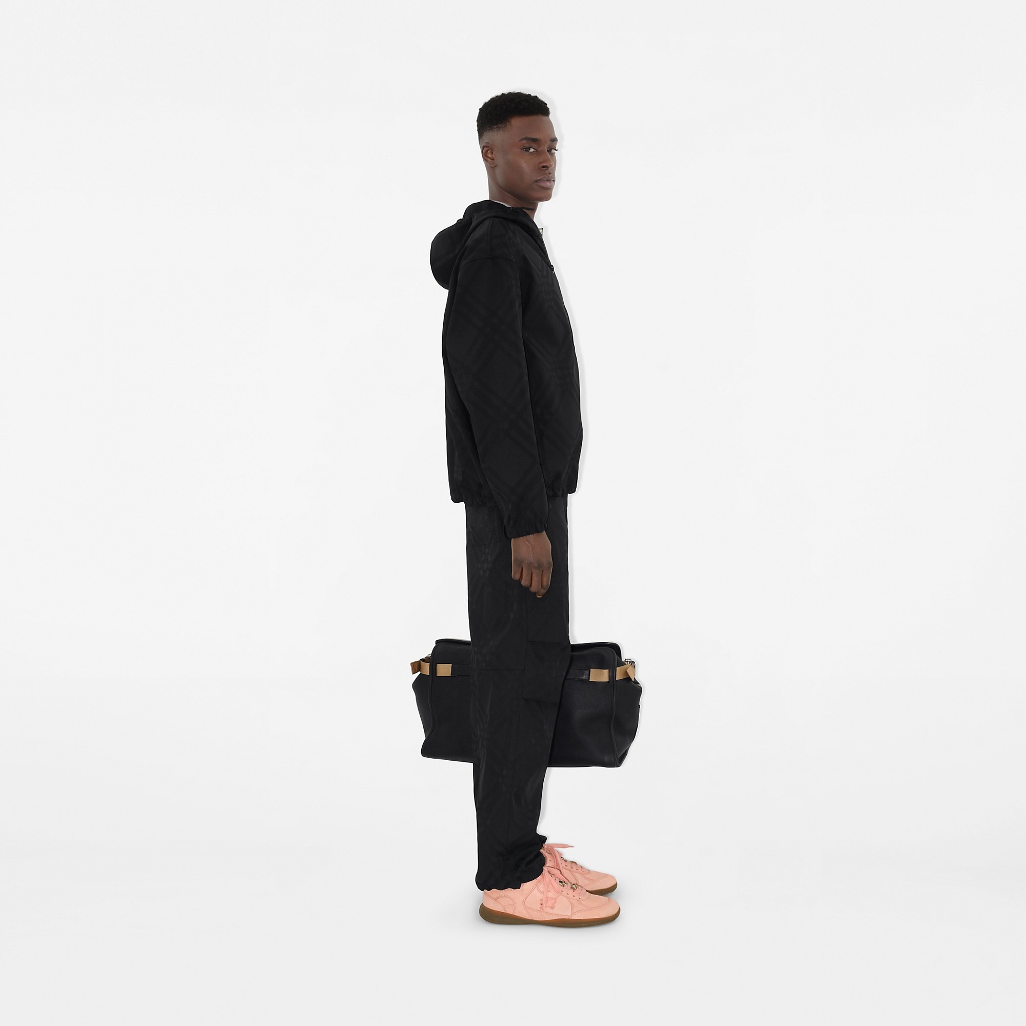 Check Nylon Cargo Trousers - 3