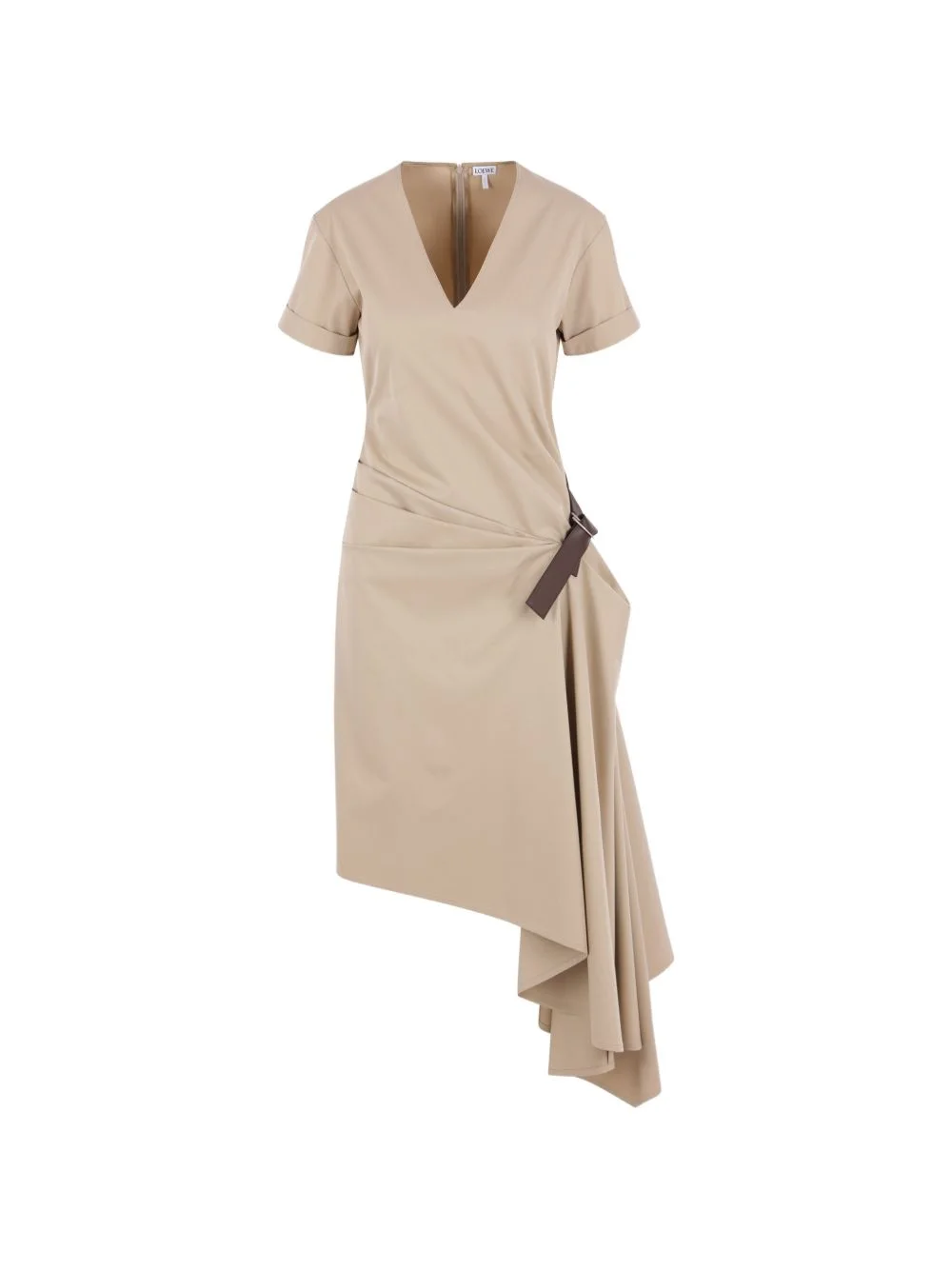 belted draped dress - 1