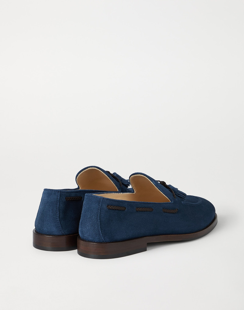 Suede loafers with tassels 3
