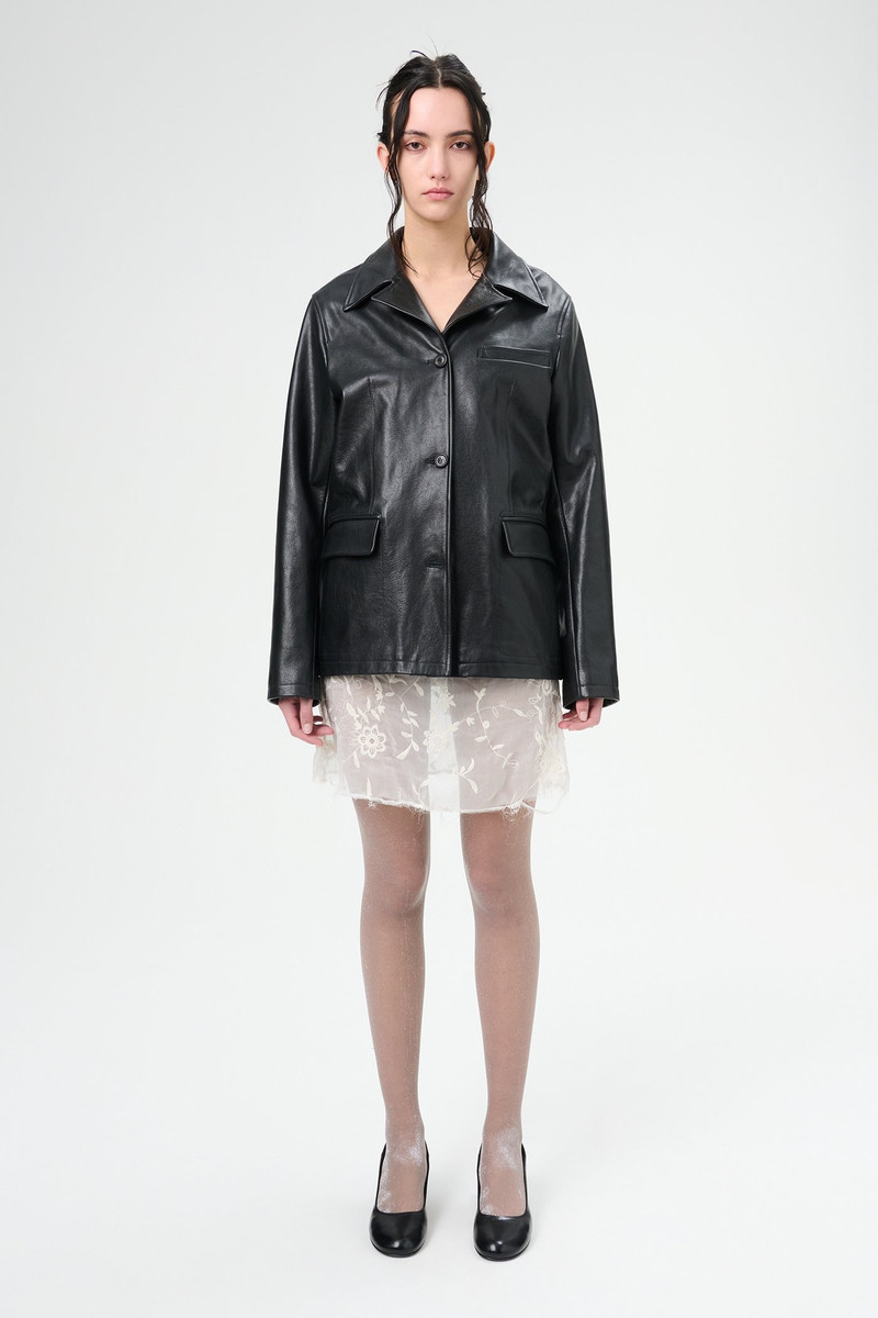 Our Legacy Lane Jacket Heavy Grain Black Leather outlook