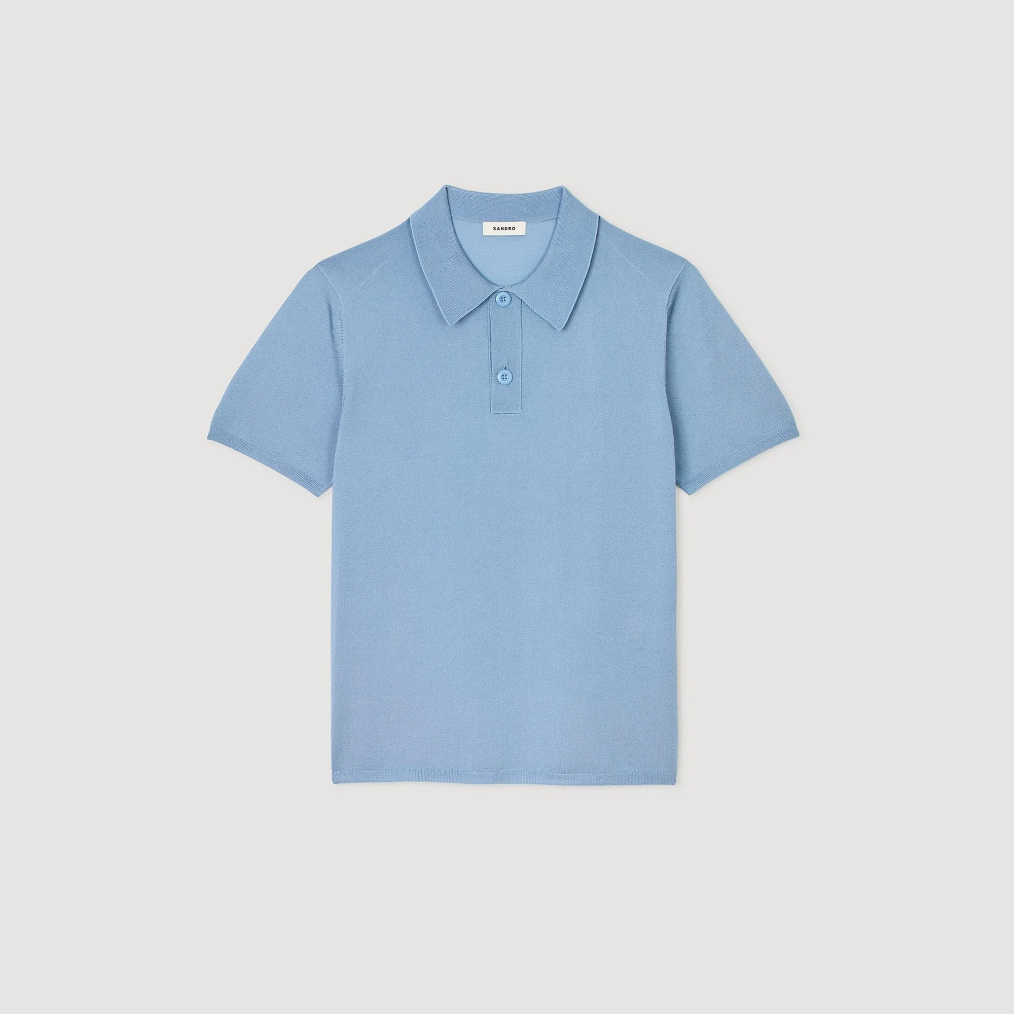 SHORT-SLEEVE KNITTED POLO SHIRT - 1
