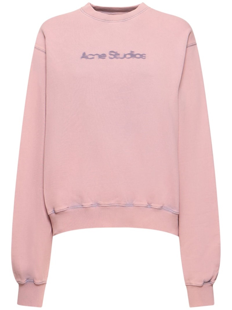 Faded logo print jersey sweatshirt - 1