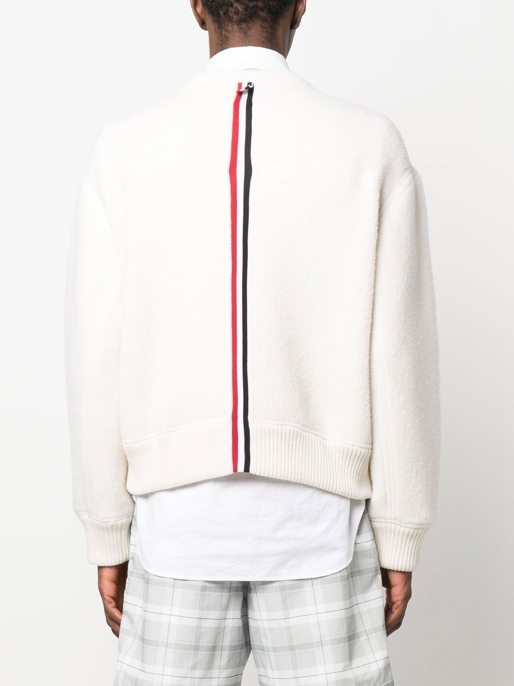 logo-patch crew neck jumper - 4