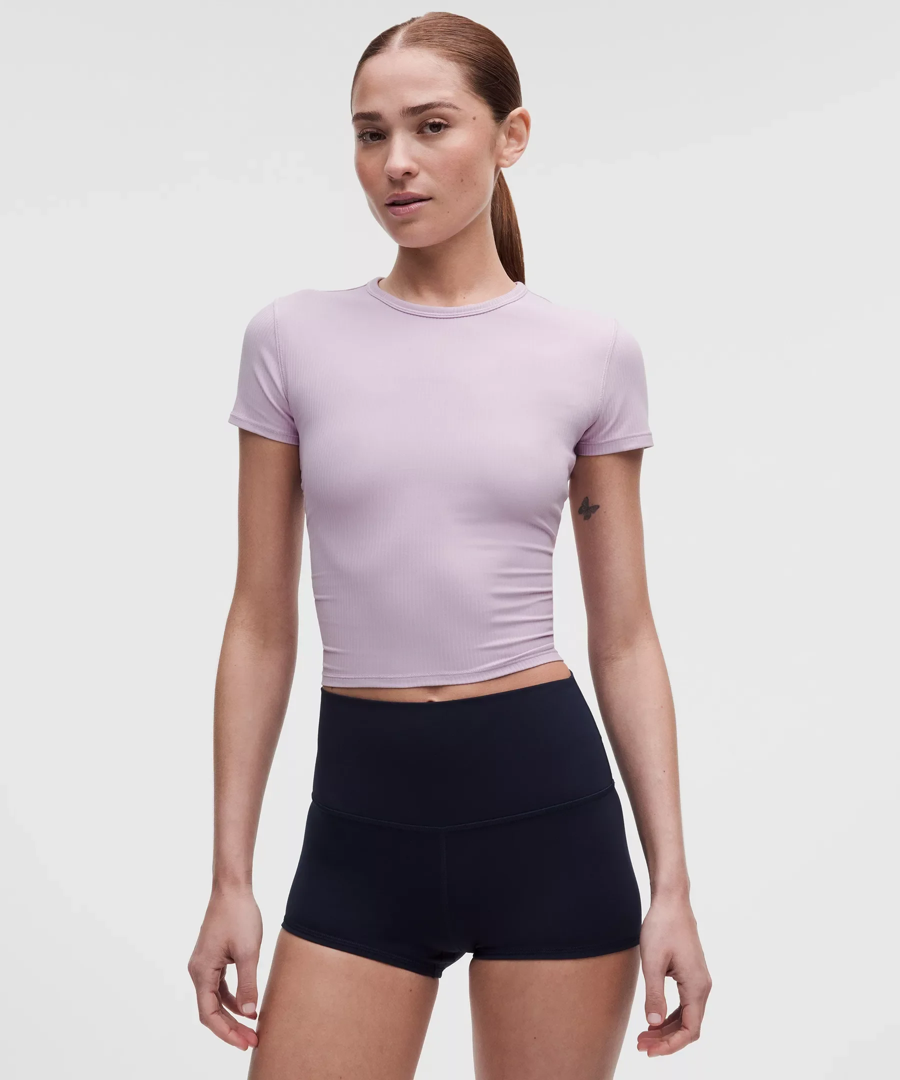 All It Takes Ribbed Keyhole Short-Sleeve Shirt - 1