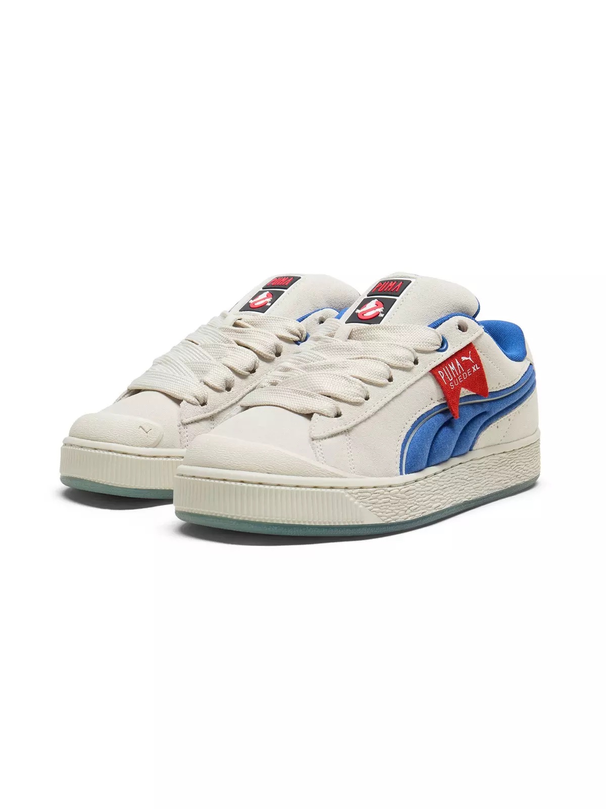 PUMA Suede XL Stay Puft "Warm White/Clyde Royal/PUMA Red" Men's Shoe - 3