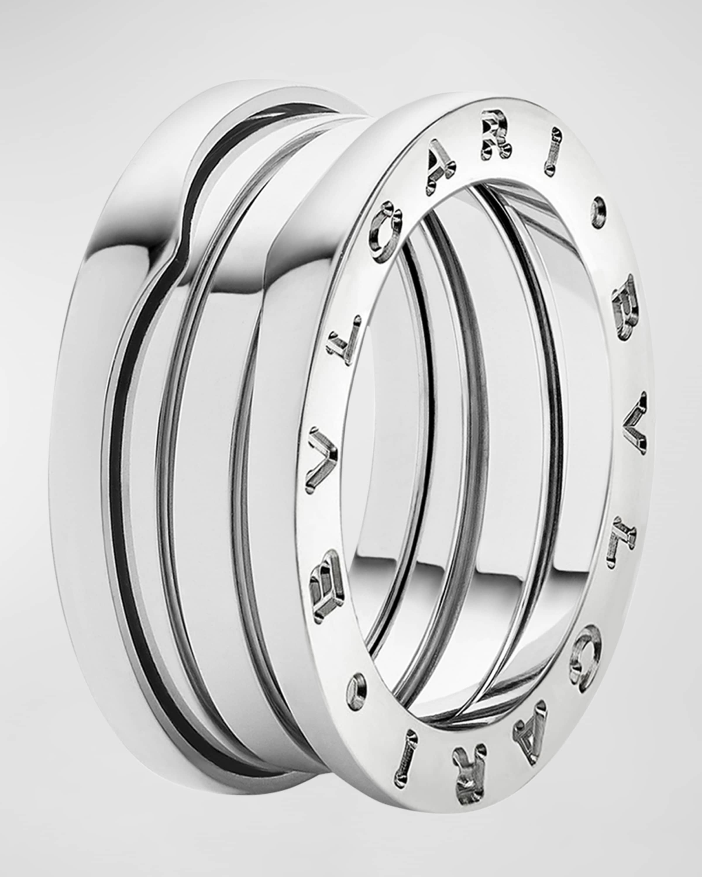 BVLGARI B.Zero1 18K White Gold 3-Band Ring, EU 62 / US 10 | REVERSIBLE