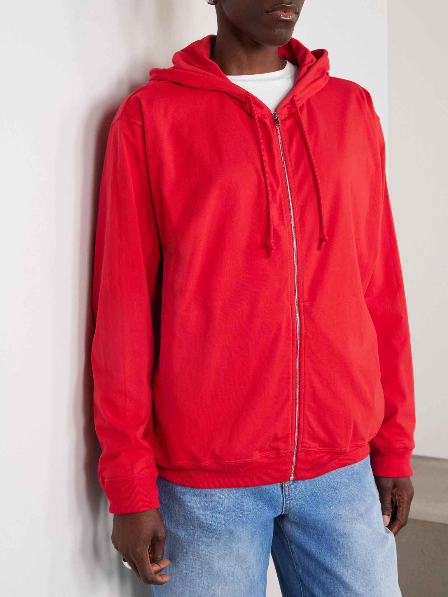 Cotton-jersey hoodie Red - 3