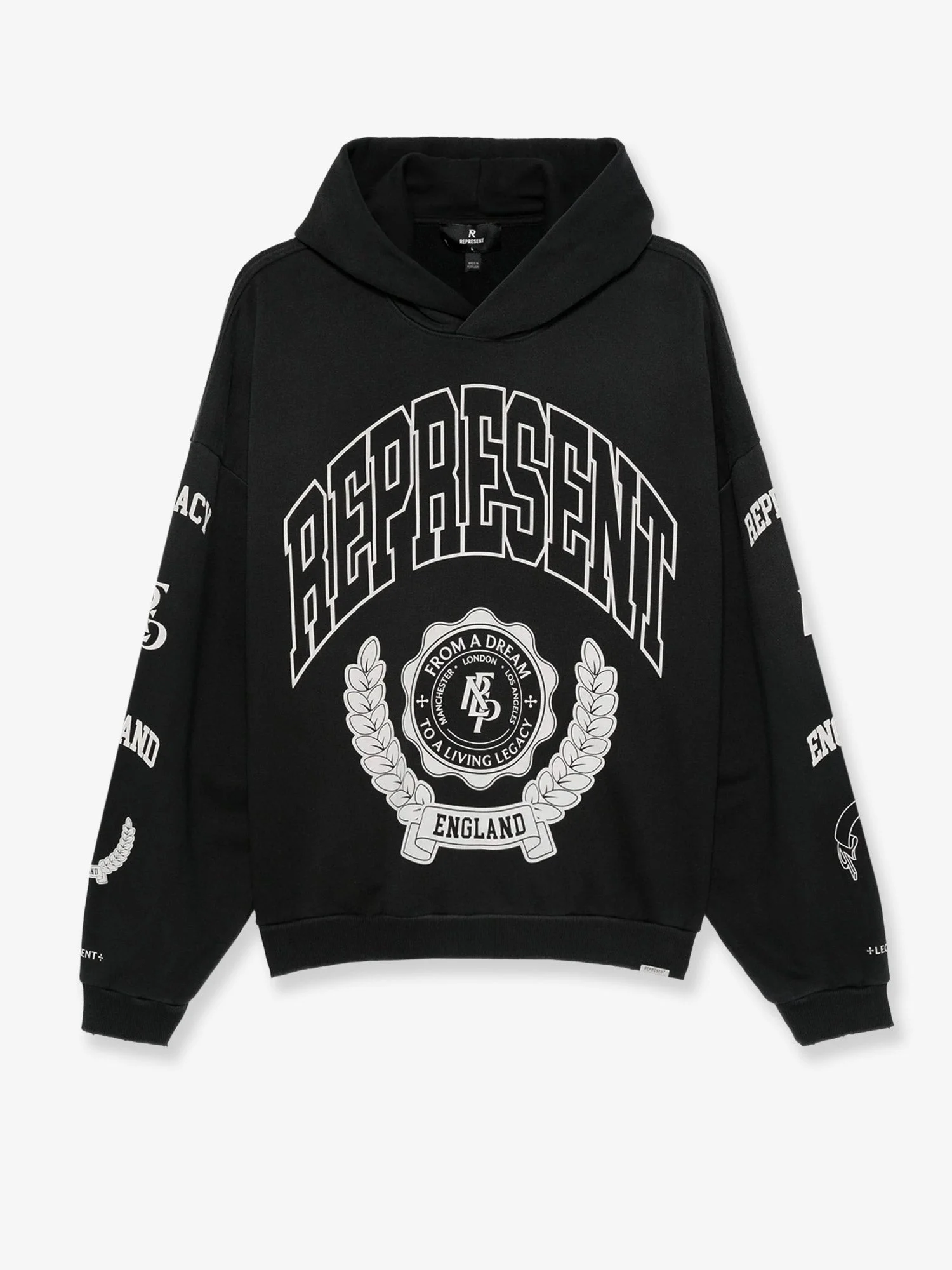 Represent Cotton Hooded Sweatshirt With Distressed Effect - 1