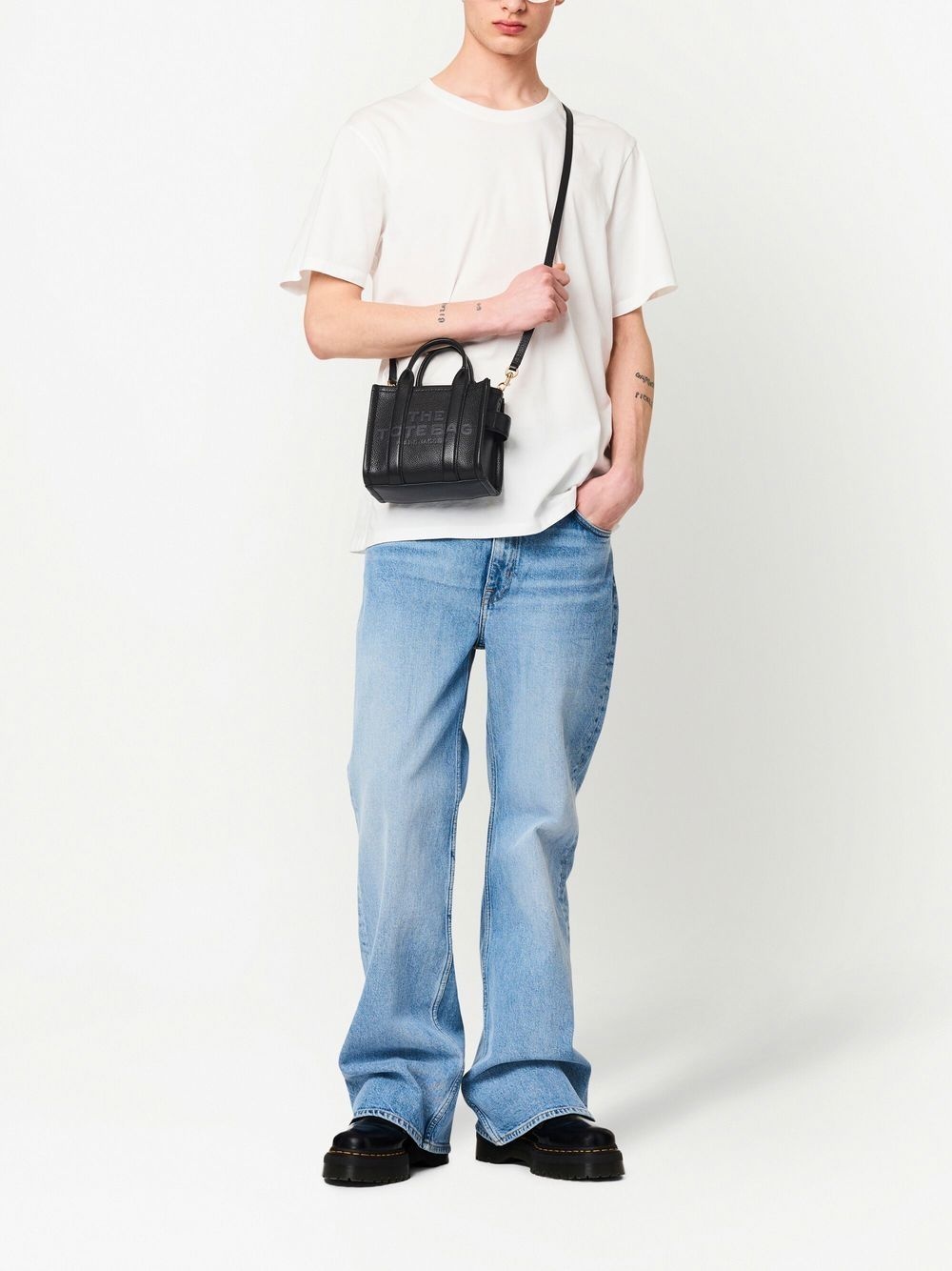 micro The Leather tote bag - 7
