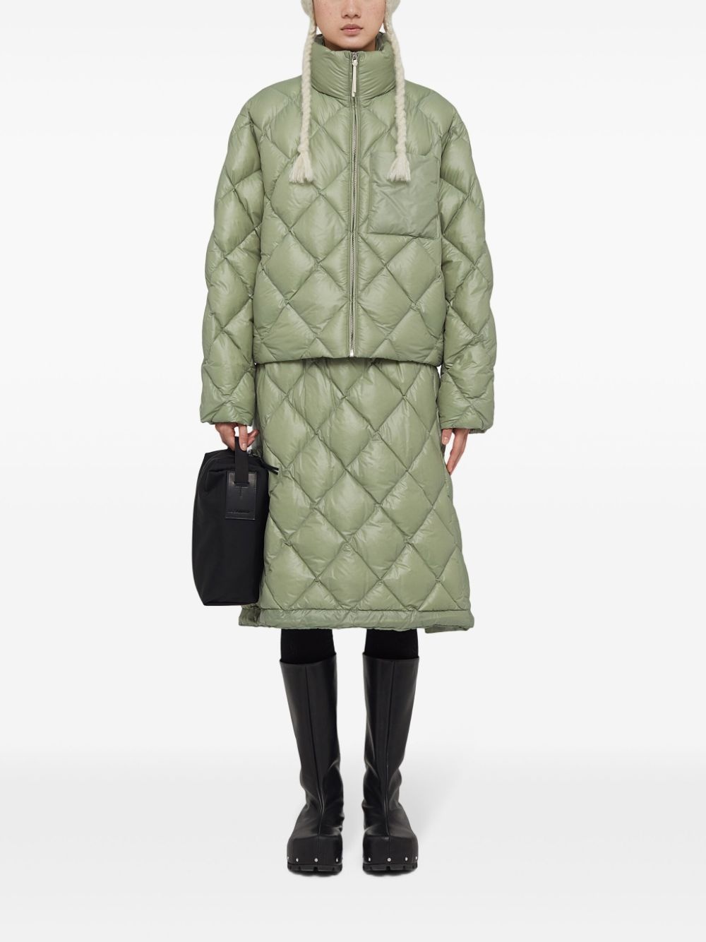 diamond-quilted puffer jacket - 2