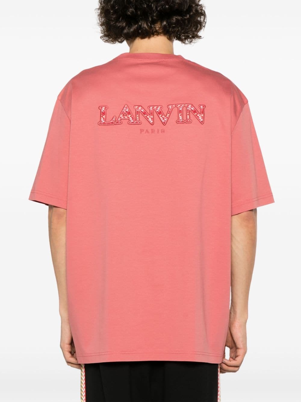 logo-embroidered cotton T-shirt - 4