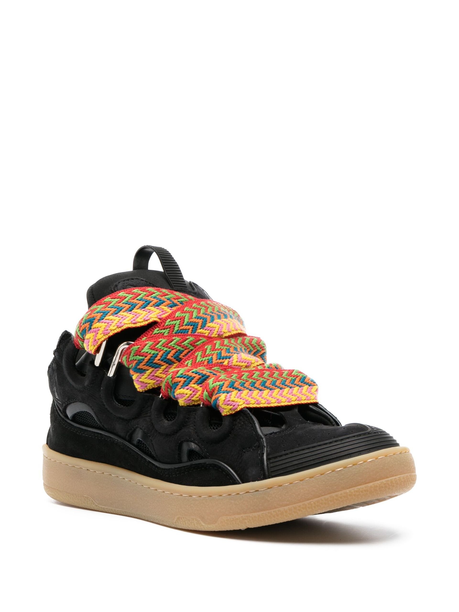 Black Curb Suede Sneakers - 2