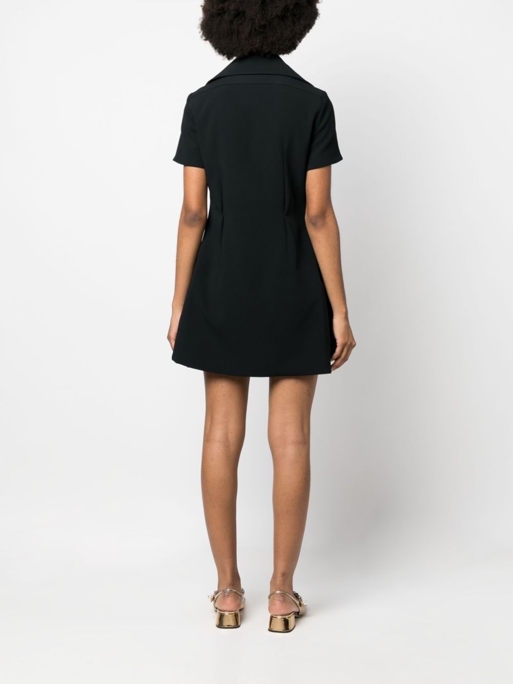 short-sleeve zip-detail dress - 4