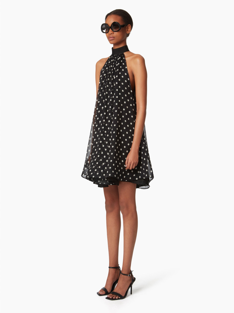 NINA RICCI HALTERNECK MINI DRESS WITH PEPLUM outlook