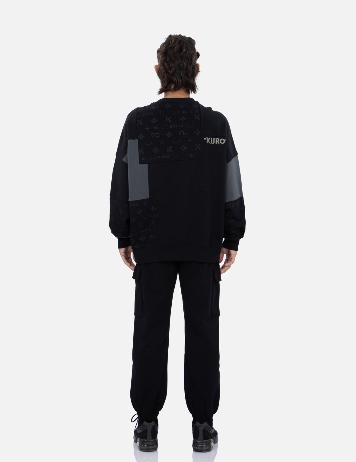 Monogram Print Colorblock Sweatshirt - 6