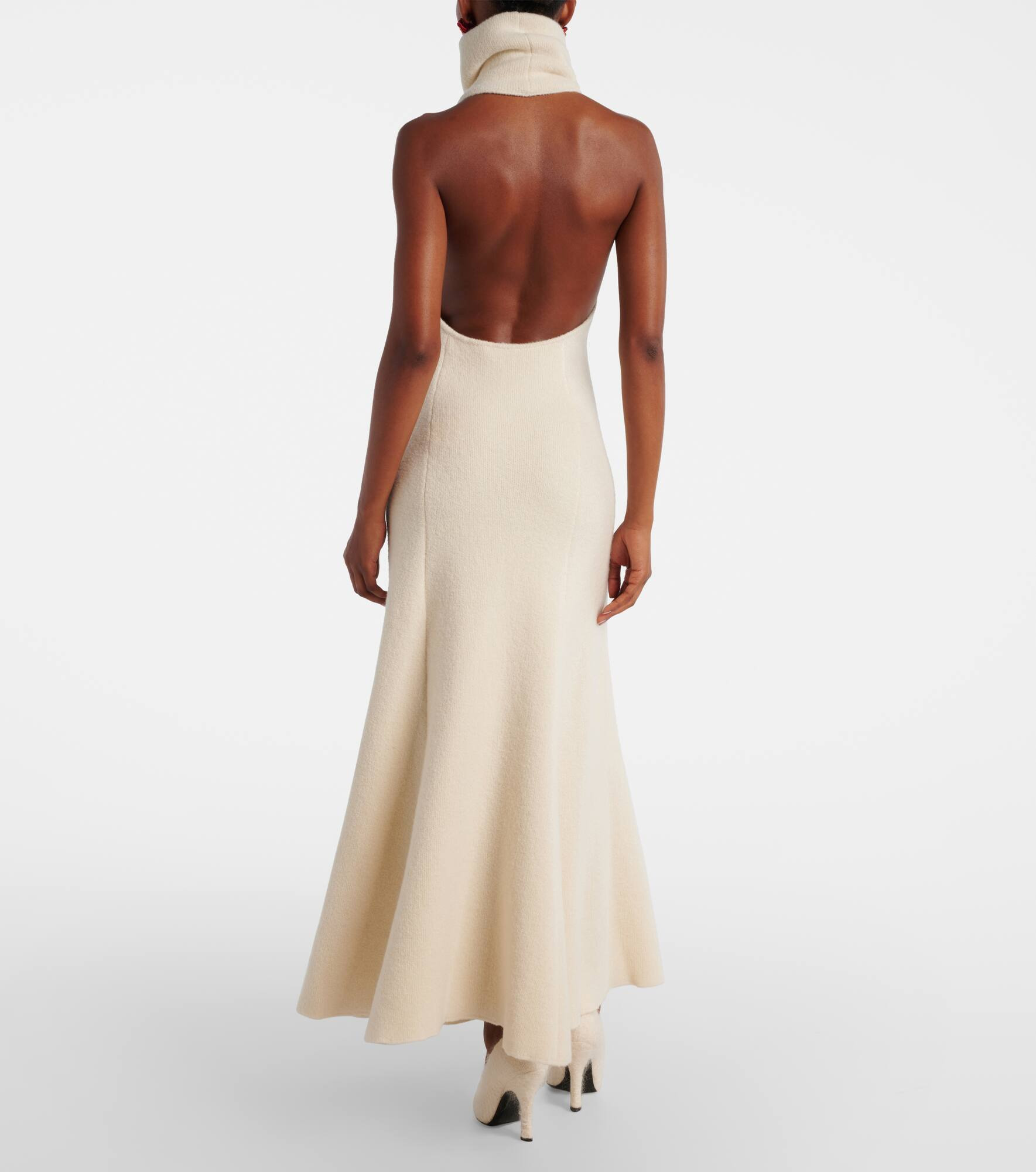 Wool, silk, and cashmere maxi dress - 3