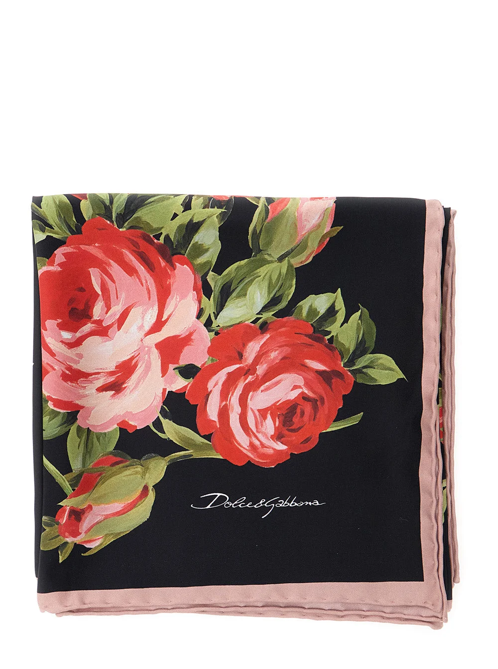 Dolce & Gabbana Women Multicolor Square Scarf With Floral Print In Silk Woman - 1