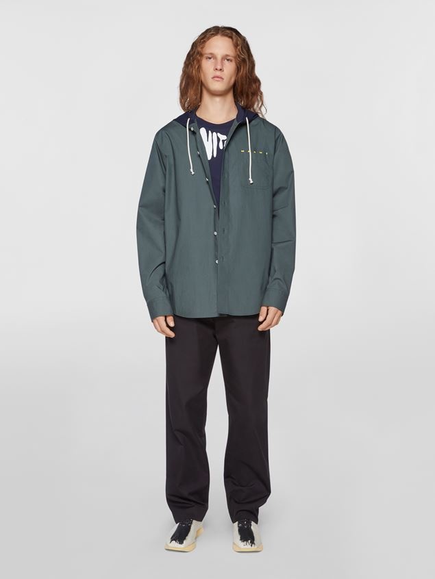 DRAWSTRING TROUSERS IN LIGHTWEIGHT COTTON TWILL - 2