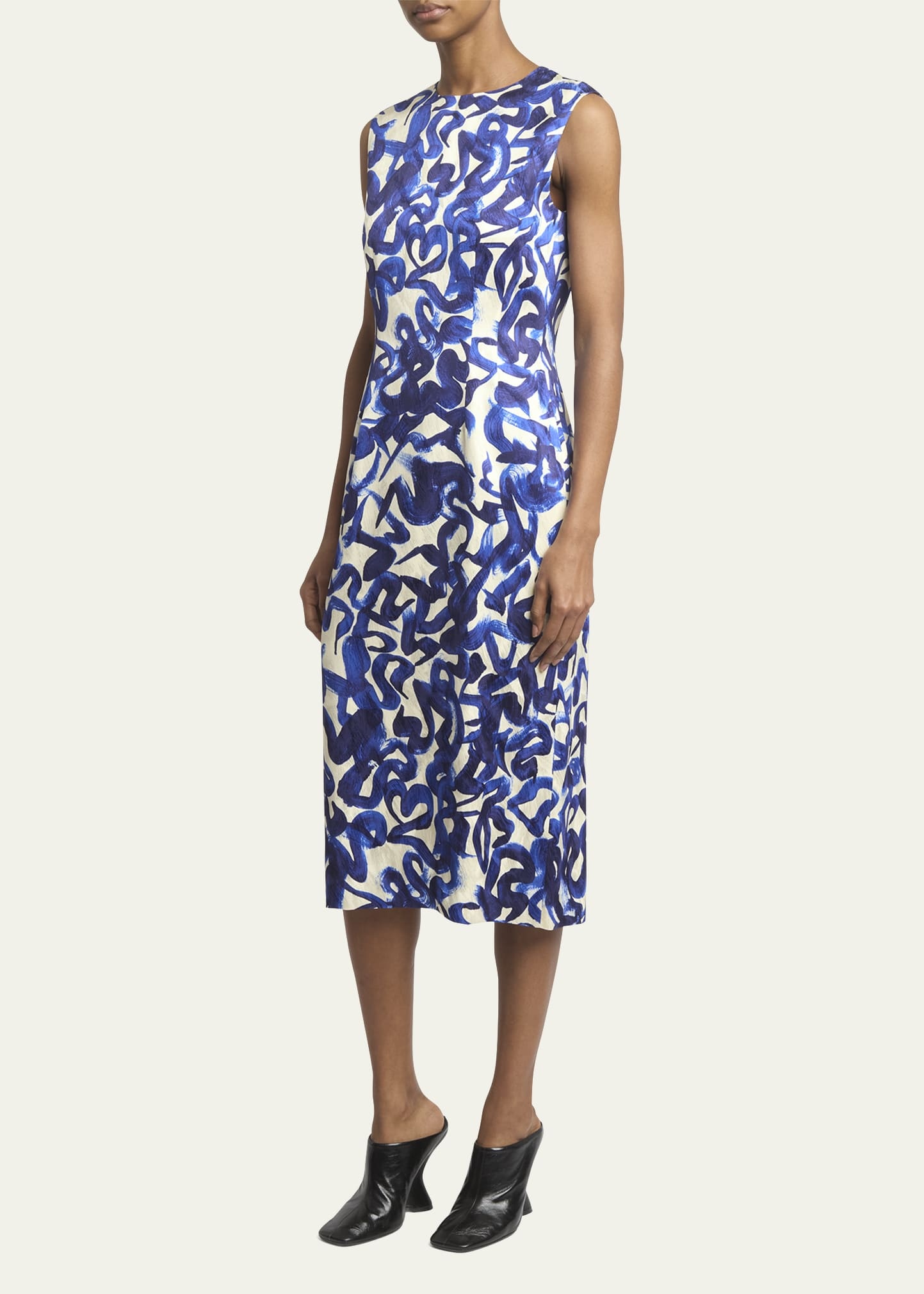 Delavina Printed Sheath Dress - 4