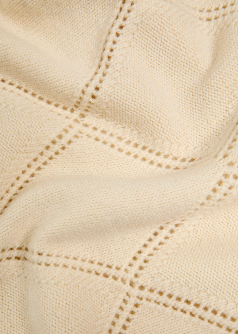 Vince Textured Argyl Wool Jumper - 5