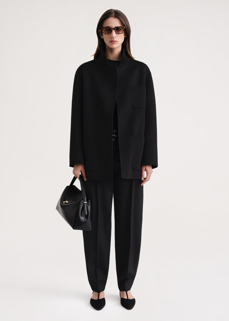 Totême Patch pocket doublé jacket black outlook