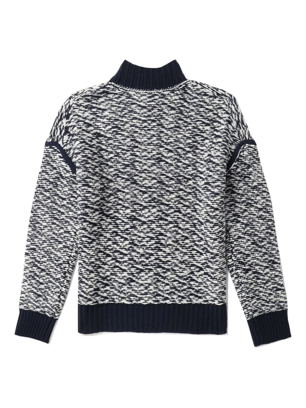 high-neck jacquard wool jumper - 6