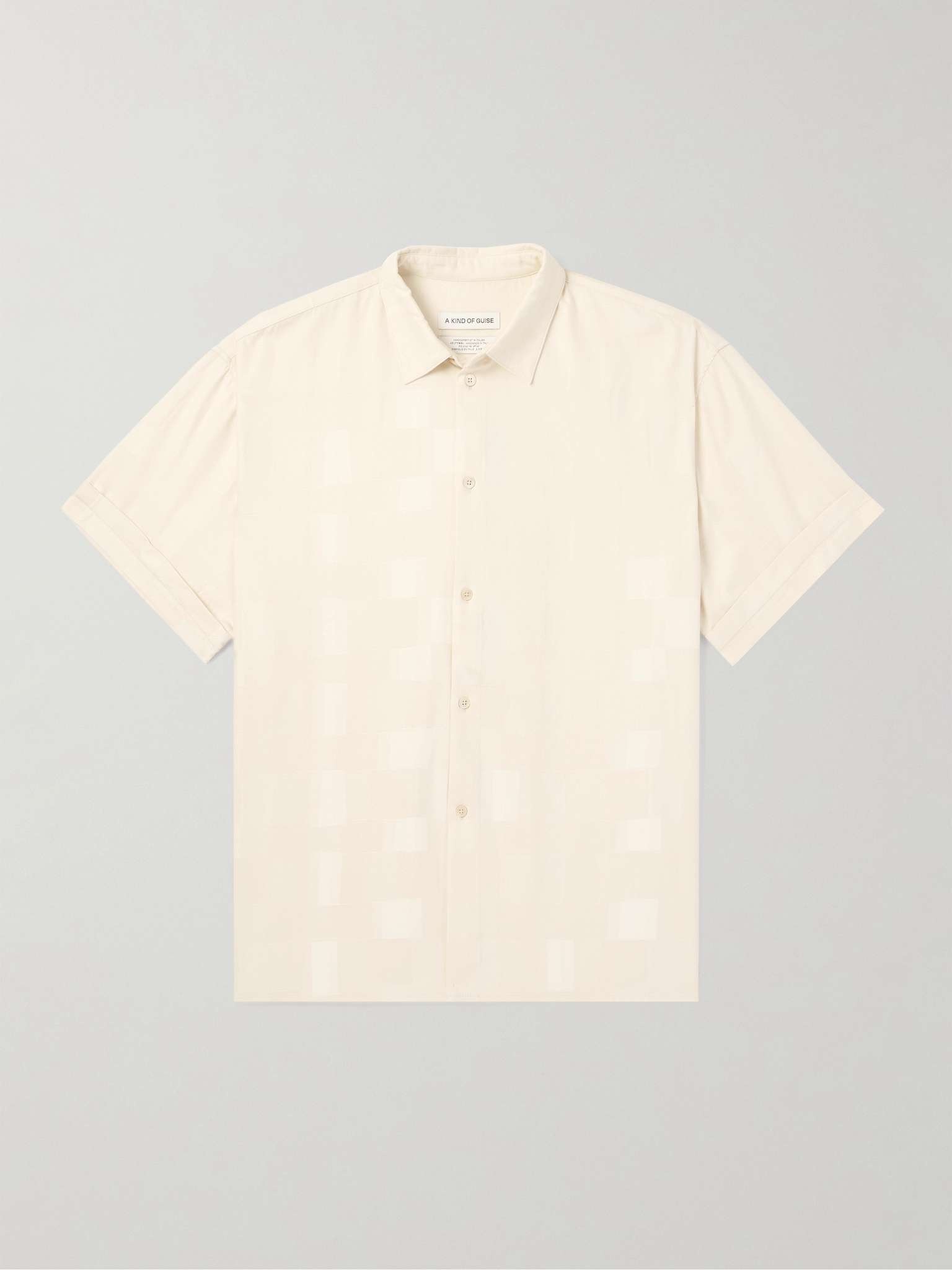 Elio Checked Cotton and Silk-Blend Twill Shirt - 1