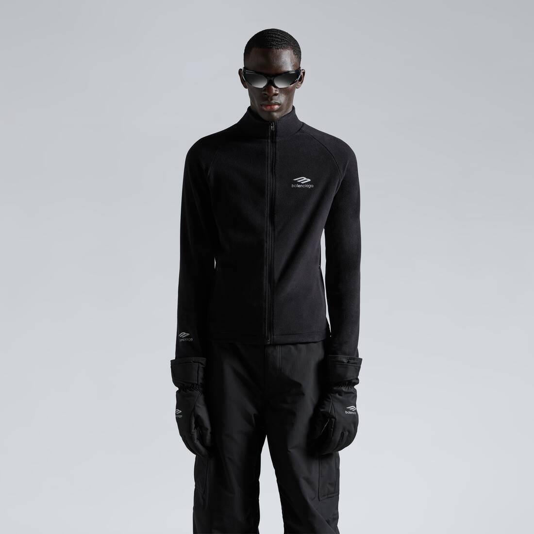 Men's Skiwear - 3b Sports Icon Zip-up Jacket in Black - 5