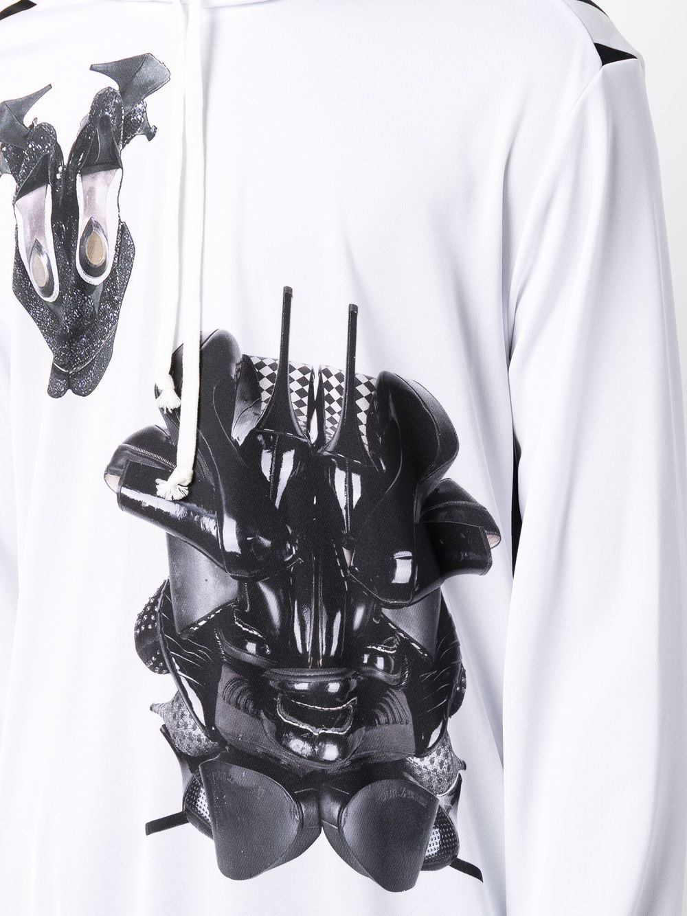 graphic-print longline hoodie - 5