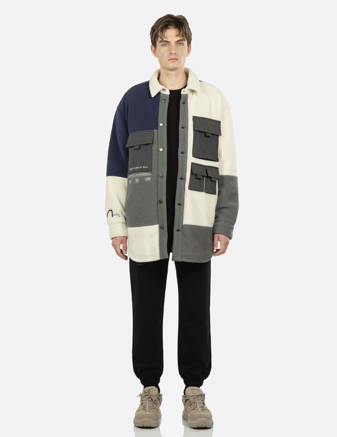 Colorblock Fleece Shirt Jacket - 5