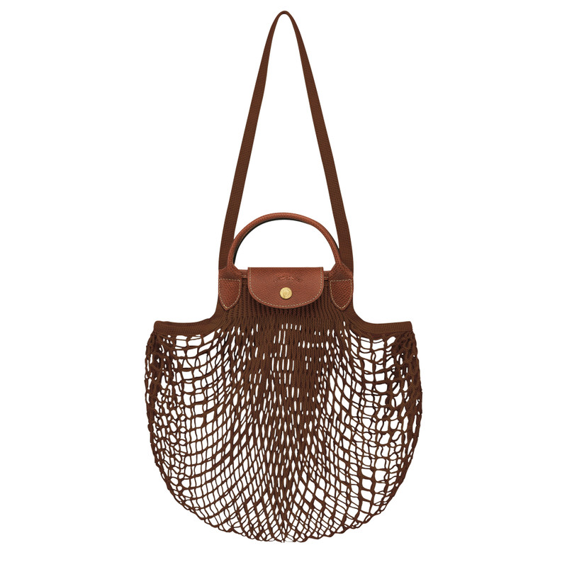 longchamp tobacco bag Longchamp Le Pliage filet L Mesh bag Tobacco - Canvas - 10121HVH