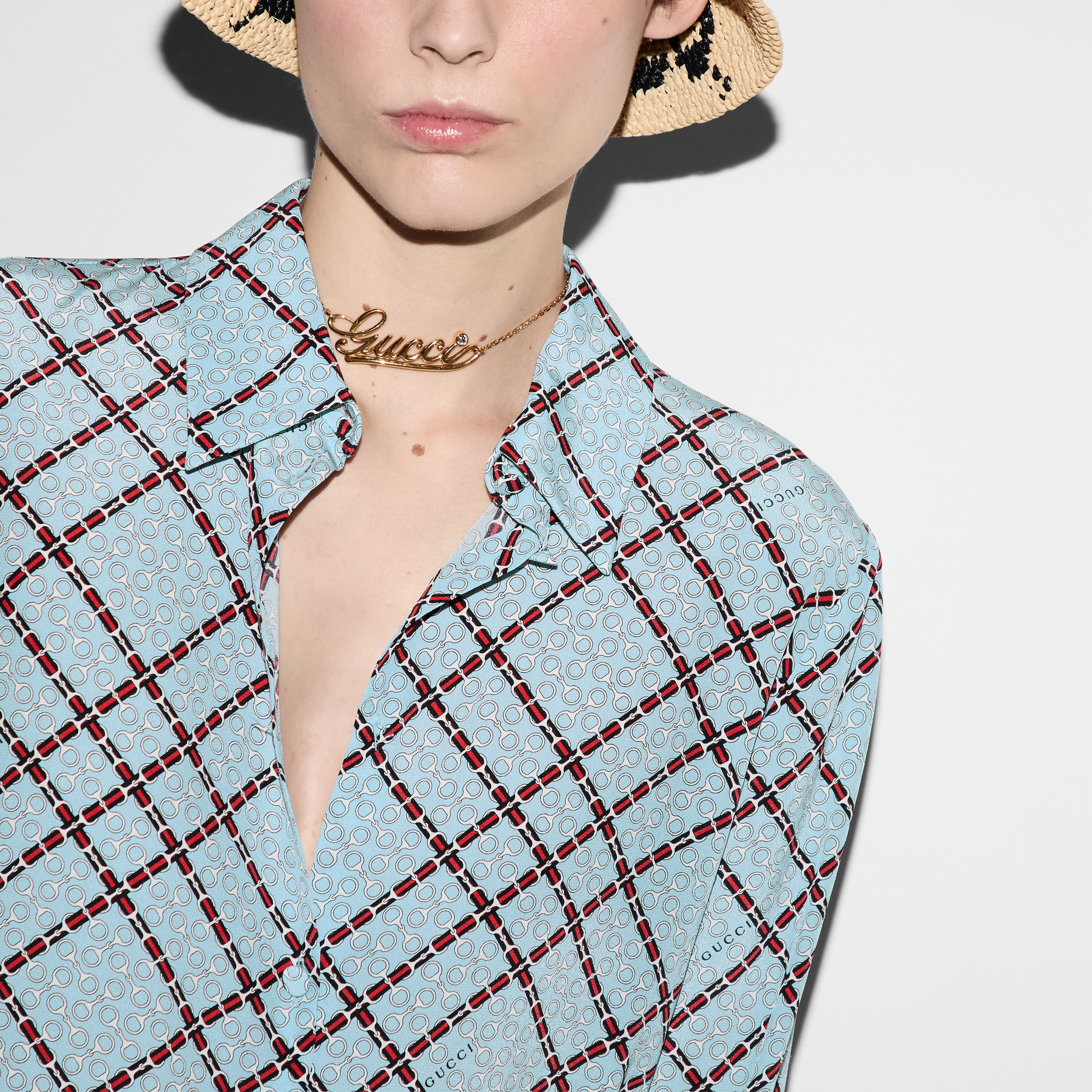 Printed silk crêpe de chine shirt - 5